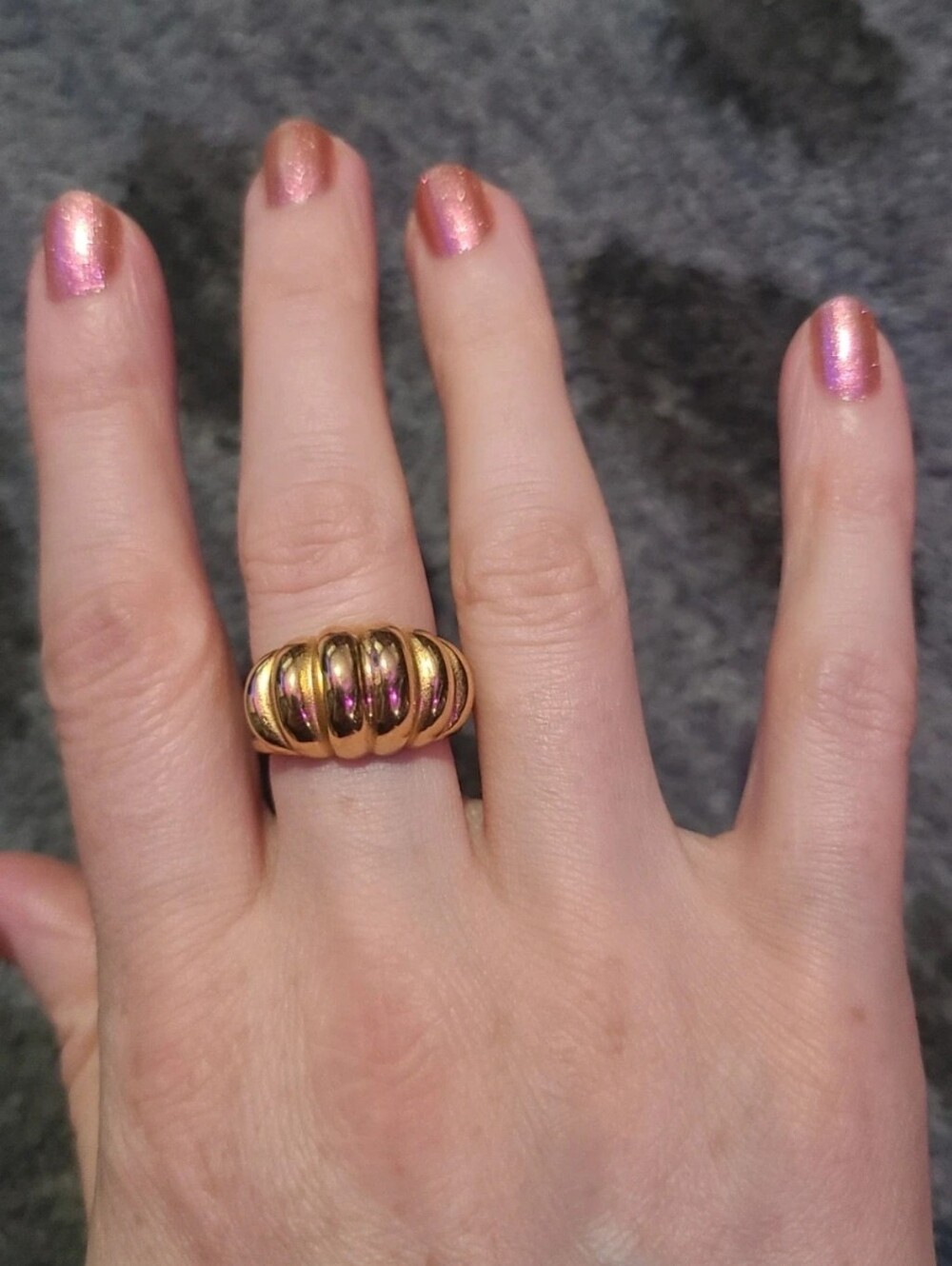 Stainless steel ring done cuff ring